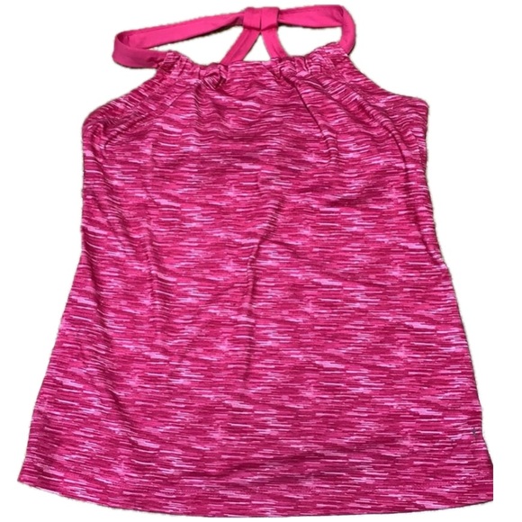 Danskin | Women’s size Medium | Pink workout tank top with built in shelf bra - Picture 1 of 6